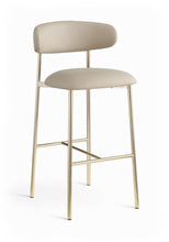 Load image into Gallery viewer, Lupita - Vegan Leather Upholstered Bar Stool With Brushed Gold Frame (Set of 2)