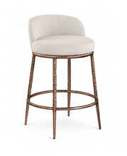 Load image into Gallery viewer, Ferro - Upholstered Counter Stool With Brushed Bronze Base