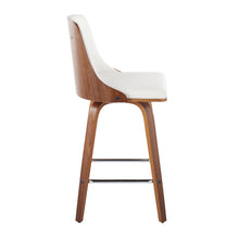 Load image into Gallery viewer, Gianna - Mid Century Modern Fixed Height Counter Stool With Swivel With Square Footrest (Set of 2)