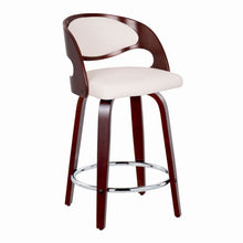 Load image into Gallery viewer, Pino - Mid Century Modern Fixed Height Barstool With Swivel With Round Footrest (Set of 2)