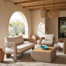 Load image into Gallery viewer, Sandbay - Olefin Water Resistant Fabric And Wicker Outdoor Patio Loveseat
