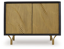Load image into Gallery viewer, Tayner - Accent Cabinet - Black / Gold Finish