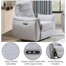 Load image into Gallery viewer, Eastre - Power Motion Recliner With USB Port - Gray