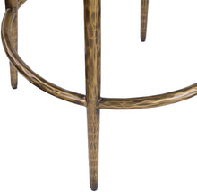 Load image into Gallery viewer, Ferro - Performance Fabric Upholstered Backless Bar Stool - Antique Brass