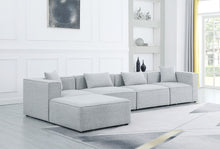 Load image into Gallery viewer, Cube - Linen 5 Piece Modular Sectional With Chaise