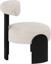 Load image into Gallery viewer, Calder - Linen Textured Fabric Upholstered Accent Chair - Painted Black Base