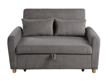 Load image into Gallery viewer, Justine - Convertible Sleeper Loveseat - Brown