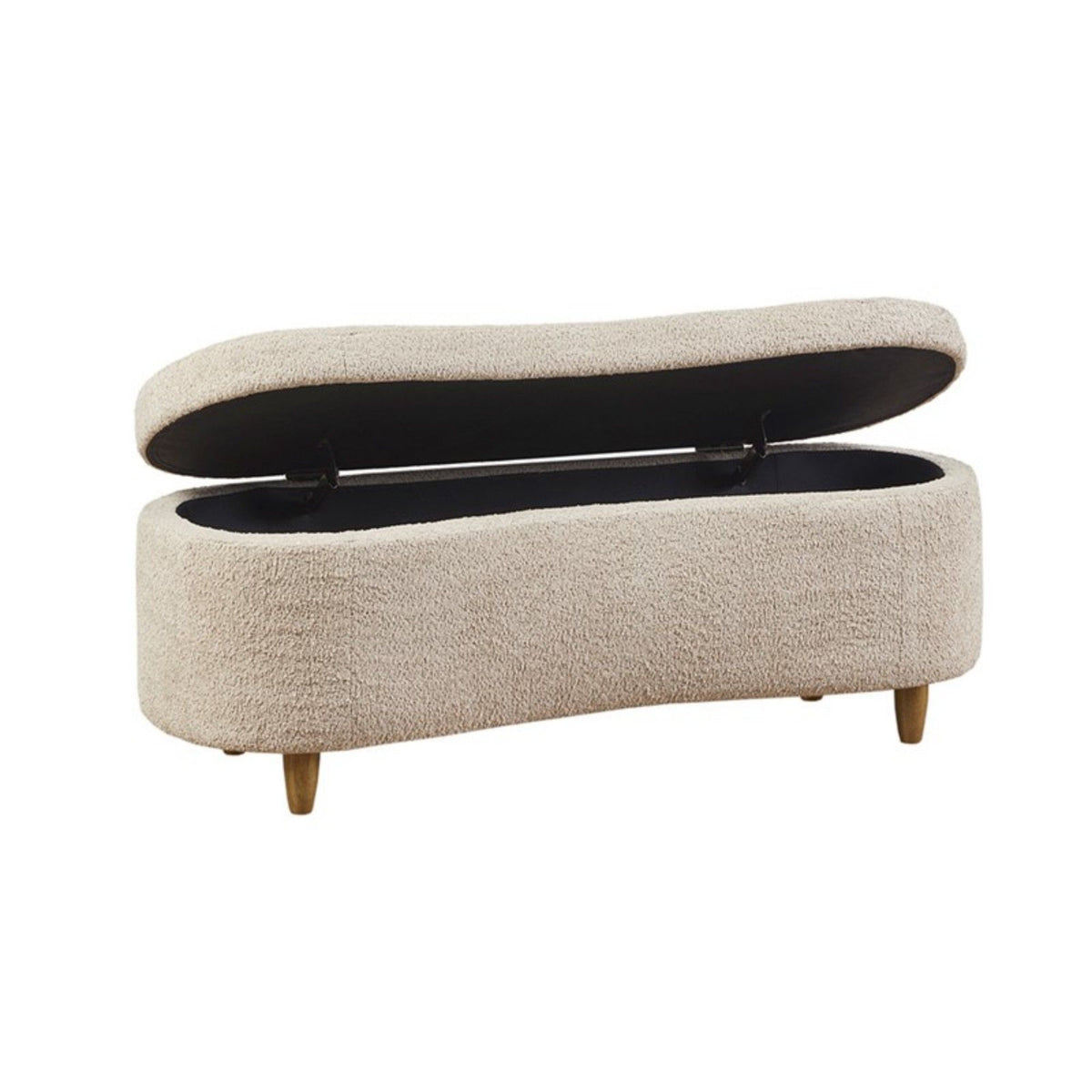 Bailey - Flip Top Storage Bench - Taupe