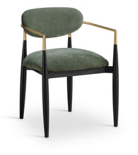 Load image into Gallery viewer, Riccio - Fabric Dining Arm Chair (Set of 2) - Black And Gold Frame