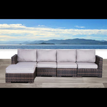 Load image into Gallery viewer, Wide Patio Sectional With Cushions - Brown
