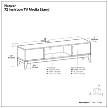 Load image into Gallery viewer, Harper - Low TV Media Stand - Walnut Brown