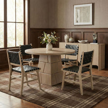 Load image into Gallery viewer, Entwine - Vegan Leather Upholstered Dining Chair - Painted Natural