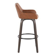 Load image into Gallery viewer, Daniella - Contemporary Fixed Height, Barstool With Swivel With Round Footrest (Set of 2)