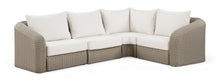 Load image into Gallery viewer, Seacrest - 123.25" Olefin Water Resistant Fabric And Wicker 4 Piece Outdoor Patio Modular Sectional