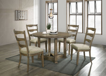 Load image into Gallery viewer, Parfield - 5 Pieces Round Dining Room Set - Light Brown / Oak