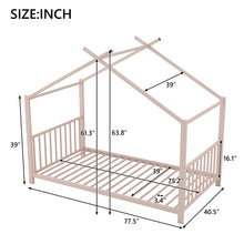 Load image into Gallery viewer, Metal House Platform Bed With Modern Design And Durable Frame