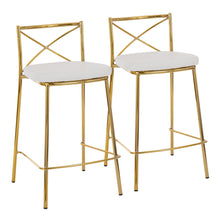 Load image into Gallery viewer, Modern Charlotte - Contemporary Fixed Height Counter Stool (Set of 2)