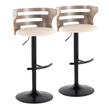 Load image into Gallery viewer, Cosi - Mid Century Modern Adjustable Barstool, Swivel With Rounded T Footrest (Set of 2)