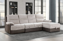 Load image into Gallery viewer, U3822 - Sectional With Pullout And USB - Beige / Brown