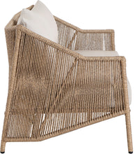 Load image into Gallery viewer, Coastline - Olefin Water Resistant Fabric And Wicker Outdoor Patio Loveseat - Beige