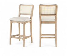 Load image into Gallery viewer, Atrium - Counter Stool With Brushed Natural Base (Set of 2)