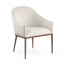 Load image into Gallery viewer, Ferro - Upholstered Dining Arm Chair With Brushed Bronze Legs