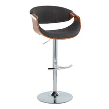 Load image into Gallery viewer, Curvo - Mid Century Modern Adjustable Barstool With Swivel With Rounded T Footrest (Set of 2)