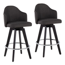 Load image into Gallery viewer, Ahoy - Contemporary Fixed Height Counter Stool With Round Footrest (Set of 2)