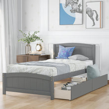 Load image into Gallery viewer, Platform Bed & Headboard, Footboard And Wood Slat Support