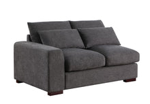 Load image into Gallery viewer, Tatman - Linen Blend Sectional With 2 Ottomans - Dark Gray