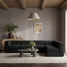 Load image into Gallery viewer, Rummi - Velvet Performance Fabric Upholstered 6 Piece Modular Sectional
