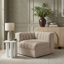 Load image into Gallery viewer, Rummi - Velvet Performance Fabric Upholstered Modular Corner Chair