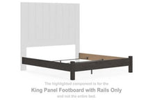 Load image into Gallery viewer, Fraluna - King Panel Footboard With Rails - Charcoal