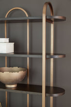 Load image into Gallery viewer, Brentmour - Bookcase - Brown / Gold Finish