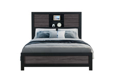 Load image into Gallery viewer, Lisbon - Queen Bookcase Bed - Gray / Black