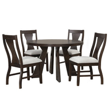Load image into Gallery viewer, Chestnut Ridge - 5 Piece Dining Room Set (Round 47" Table & 4 Chairs) - Brown / Beige