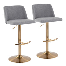 Load image into Gallery viewer, Toriano - Contemporary Adjustable Barstool With Swivel With Rounded T Footrest (Set of 2)