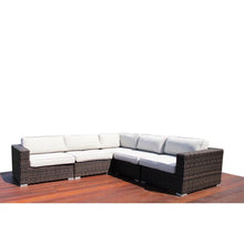 Load image into Gallery viewer, Luxurious Wicker Patio Sectional With Weather Resistant Sunbrella Cushions