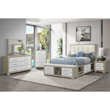 Load image into Gallery viewer, Elsa - 2 Toned Nightstand With Bar Handle And Spacious Drawers