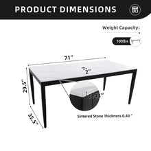Load image into Gallery viewer, Outdoor Modern Patio Dining Table, Post Tapered Legs, Weatherproof & Rust Free