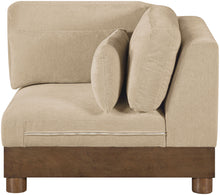 Load image into Gallery viewer, Turin - Chenille Fabric Upholstered Modular Corner Chair - Walnut Base