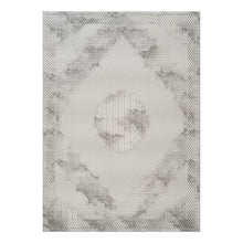 Load image into Gallery viewer, Geometrix - 5'3" X 7'3" Medallion Area Rug With Geometric 3D Effect - Ivory / Gray