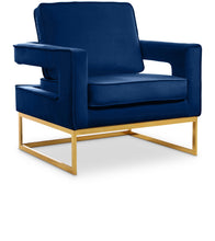 Load image into Gallery viewer, Noah - Accent Chair with Gold Legs