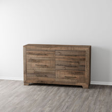 Load image into Gallery viewer, 6 Drawer Wooden Dresser - Brown