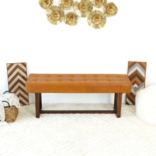 Load image into Gallery viewer, Cameron - Bench - Brown / Tan