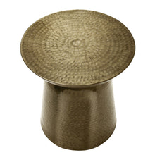 Load image into Gallery viewer, Drum Accent Side Table, Hammered Texture