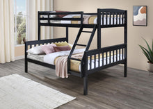 Load image into Gallery viewer, S095 - Twin / Full Bunk Bed - Black