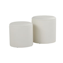 Load image into Gallery viewer, Maverick - Contemporary Nesting Ottoman Set With - Cream