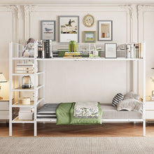 Load image into Gallery viewer, Bunk Bed With 5 Tier Shelves