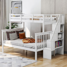 Load image into Gallery viewer, Stairway Bunk Bed With Storage And Guard Rail For Bedroom